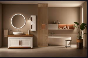 کابین روشویی در فضای سروسی بهداشتی مدرن